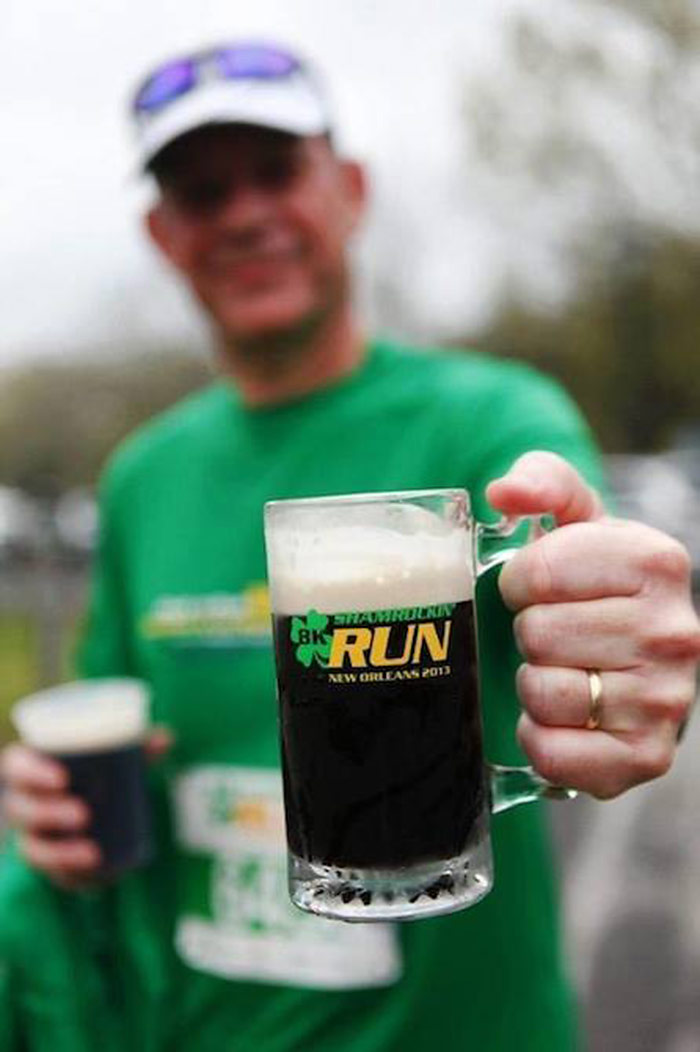 Runner taking the Guinness Challenge 2017