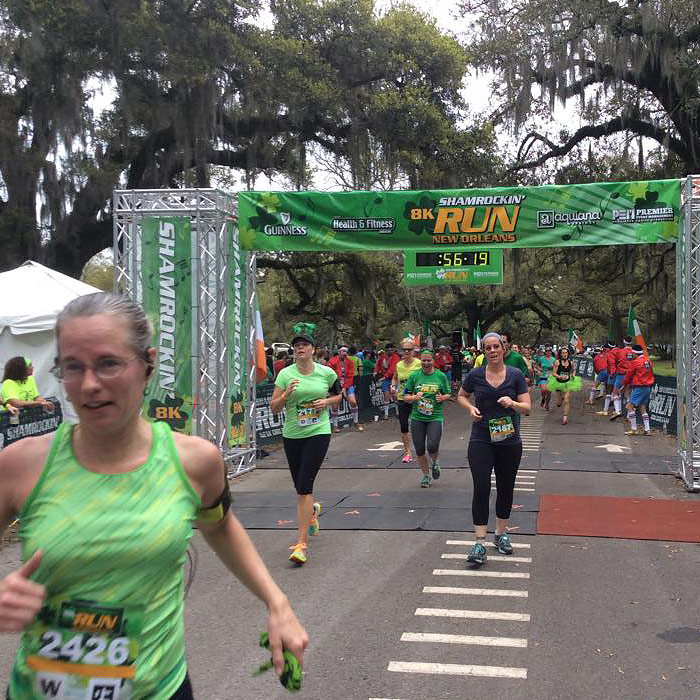 Women crossing the finish line