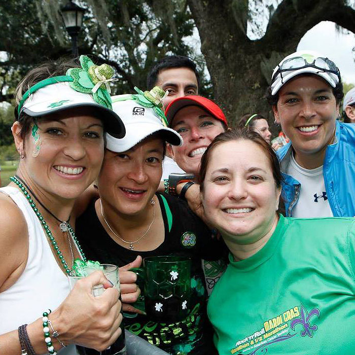 Smiling volunteers at Shamrockin' Run